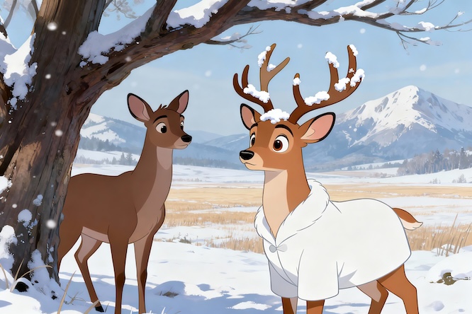 摄图网_603771098_雪地中两只鹿站在雪地上远处有雪山(企业商用).jpg 摄图网_603771098_雪地中两只鹿站在雪地上远处有雪山(企业商用).jpg